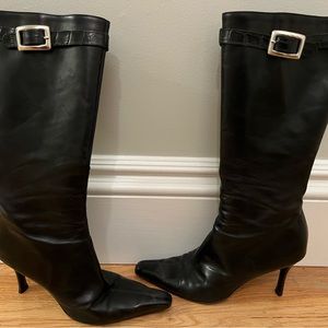 Lily size 8 black leather boots